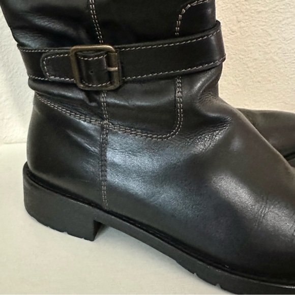 J Crew Riding Style Boots Black Leather US Size 7 - Picture 5 of 11